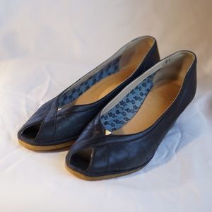 Gucci Navy Blue Wedge Shoes - SOLD